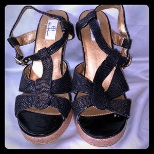 Black Fabric sandal